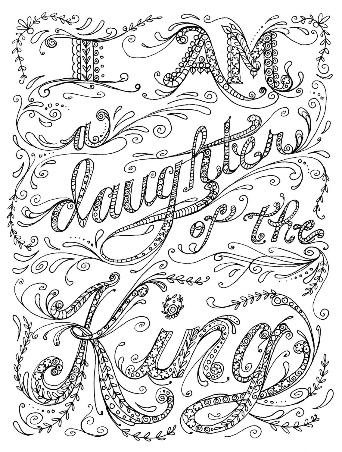 Instant Download Print  or Color  in this lovely Art Christian 