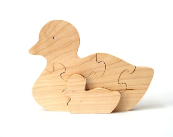 wood puzzle animal saw scroll stand wooden duck easter cut maple children