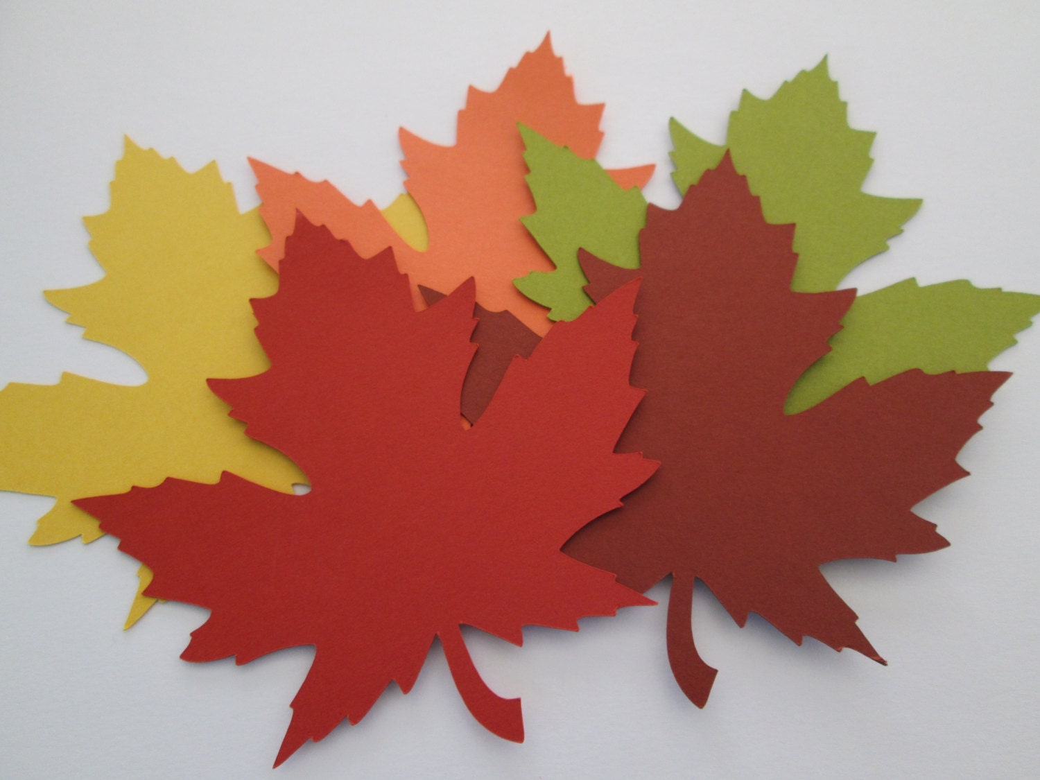 100 Large 3 1/2 Inch Fall Leaves die cuts by PGTreasures on Etsy
