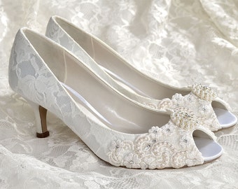 Vintage Wedding Shoes Low Heel 9