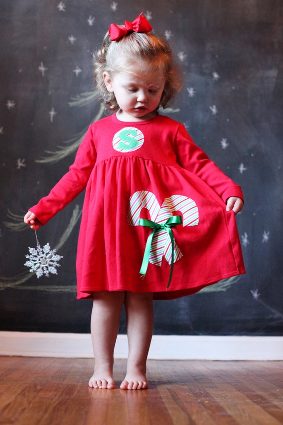 Candy Cane Christmas Dress Personalized Christmas Dress