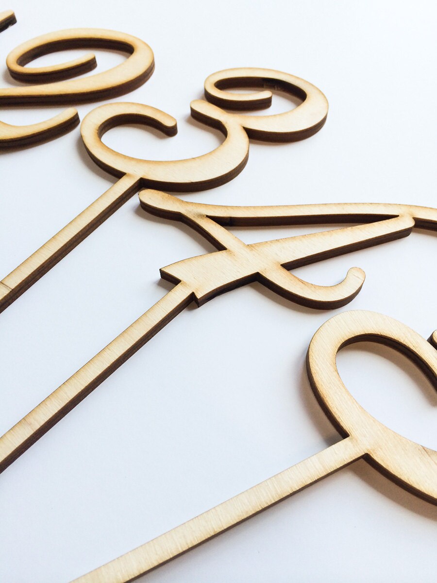 Numbers 15 Laser Cut Wooden Table Numbers