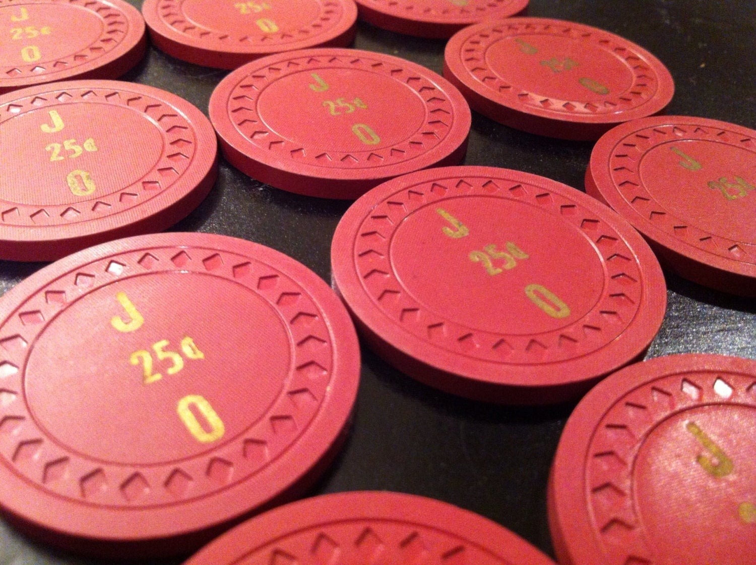 Vintage Casino Poker Chips One Dozen