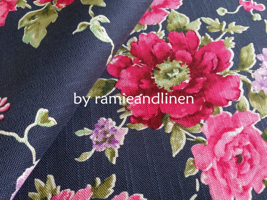 English Garden Laura Ashley cotton canvas fabric floral