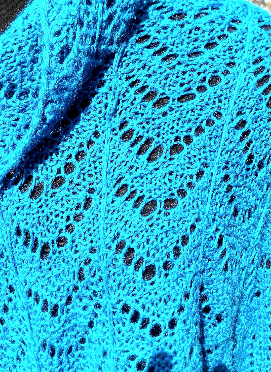 PDF Download Knit Pattern for the EZ Wavy Zig Zag Garter Stitch Lace Shawl