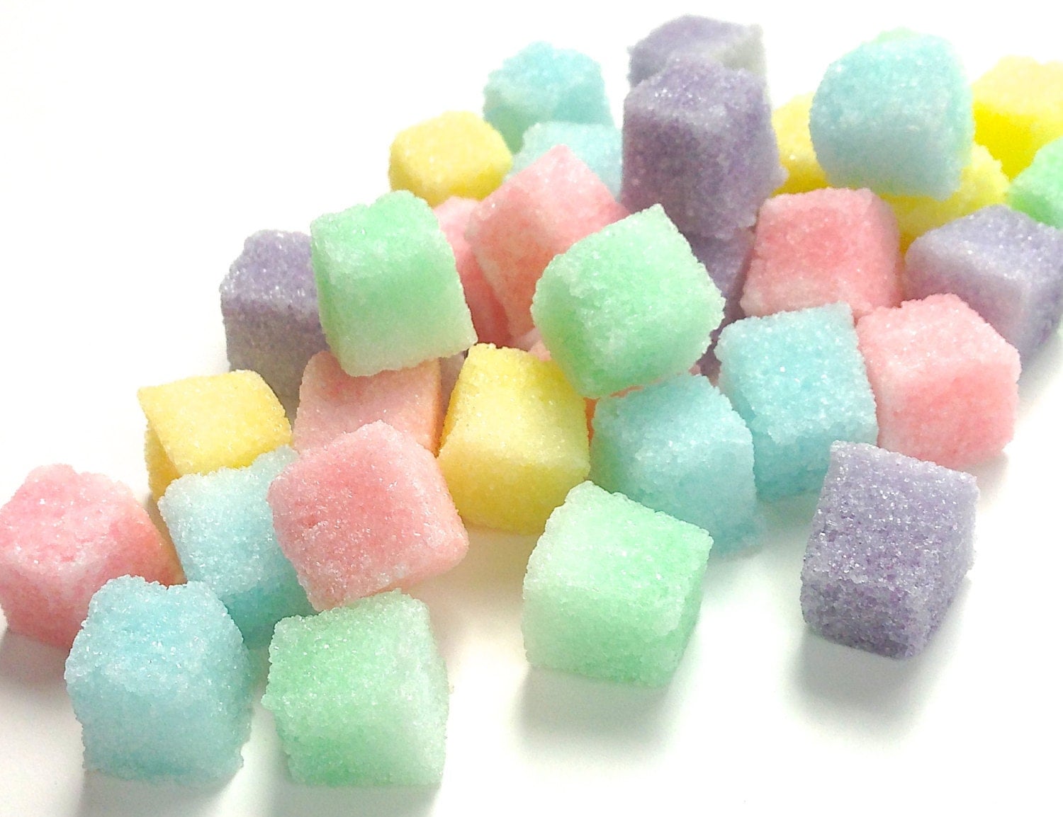 Pastel Colored Sugar Cubes for Tea Parties Champagne Toasts