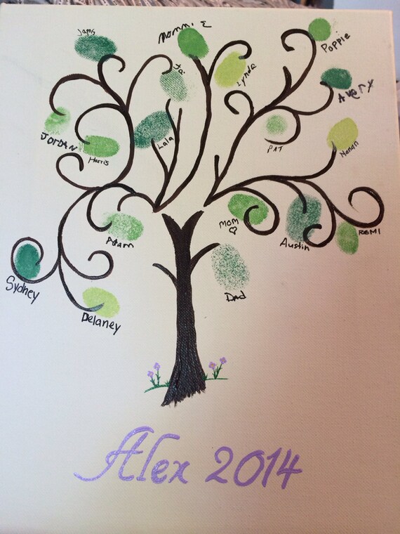 Graduation gift Fingerprint tree guestbook