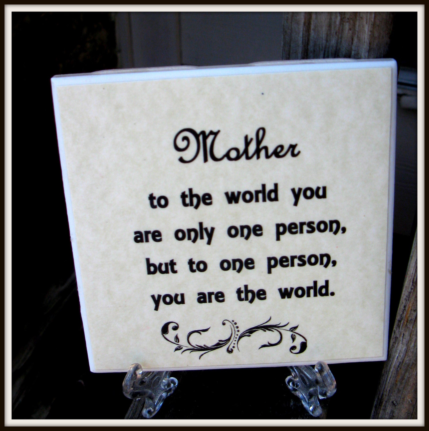 Mother Daughter MOM Quote Tile Mothers Day Gift