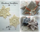 PDF Snowflakes Crochet Pattern - Crocheted Snowflakes,crocheted applique,crocheted decor,snowflake decoration,photo tutorial