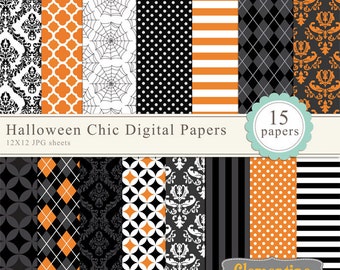 Halloween digital paper for commercial use - Instant Download