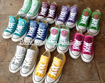 NEW COLORS! Sassy Monogrammed Converse All Star ® Sneakers