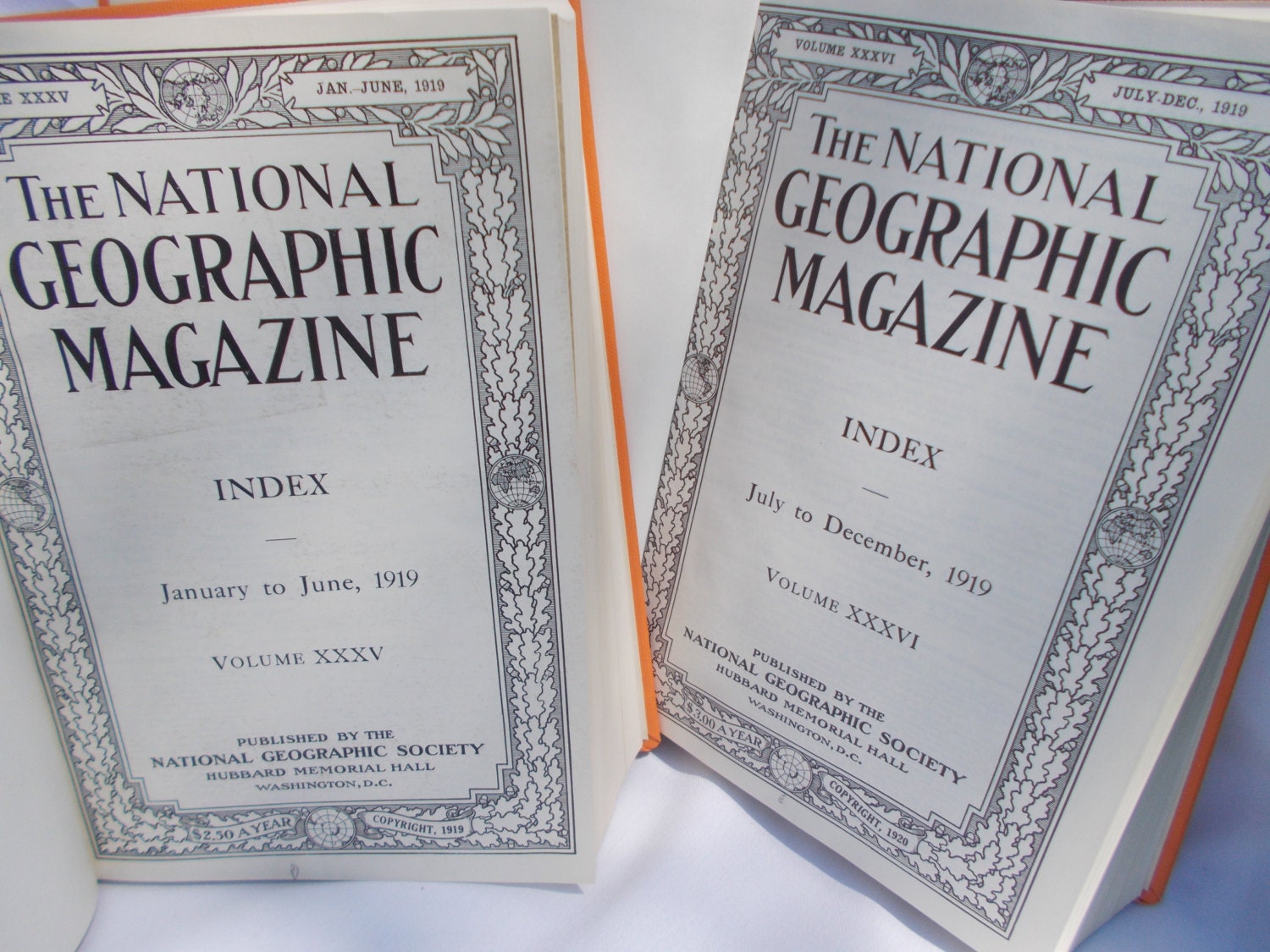 SALEVintage 1919 National Geographic Magazine set, Volume XXXV