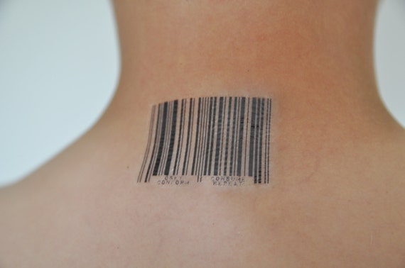 Barcode Temporary Tattoo Quirky Temporary by JoellesEmporium