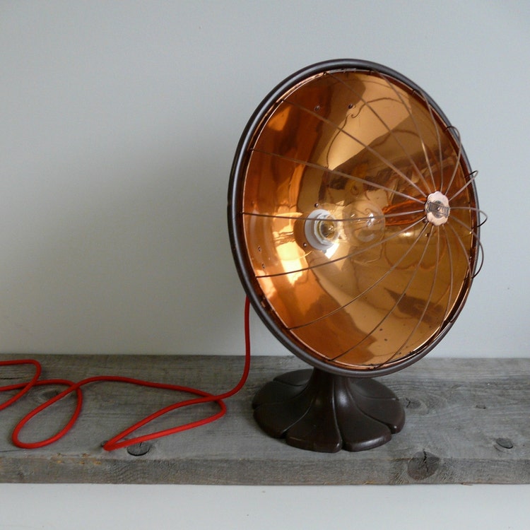 Antique Copper Heater Turned Decorative Lamp by UrbanAnalog