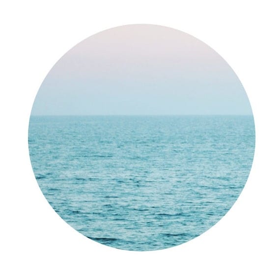 Circular Photograph Modern Ocean Circle Photograph Ocean