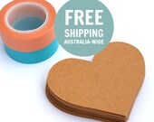 Hearts 25 Large - Kraft - 25 Heart Embellishments or Tags Il_170x135