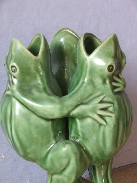 Antique 3 frogs vase Made in Japan Dancing Frogs by ShoponSherman