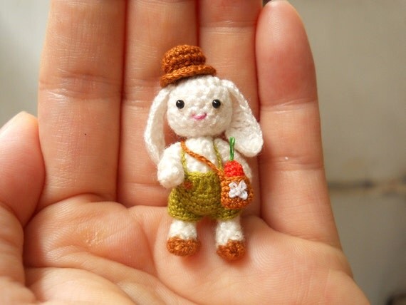 Bunny Rabbit Boy Miniature Crochet Bunny Amigurumi Doll