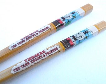 Vintage Thomas And The Tank Engine Chopsticks Thomas The Train Souvenir Kids Chopsticks Kawaii Boys Girls Wooden Children Child Utensils