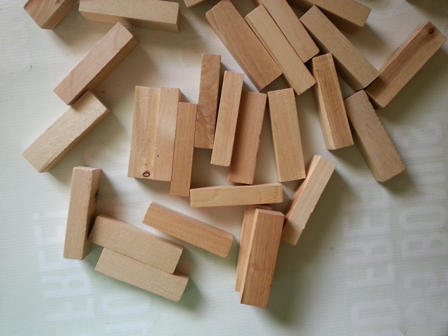 35 rectangular wooden blocks . natural wood blocks . wedding