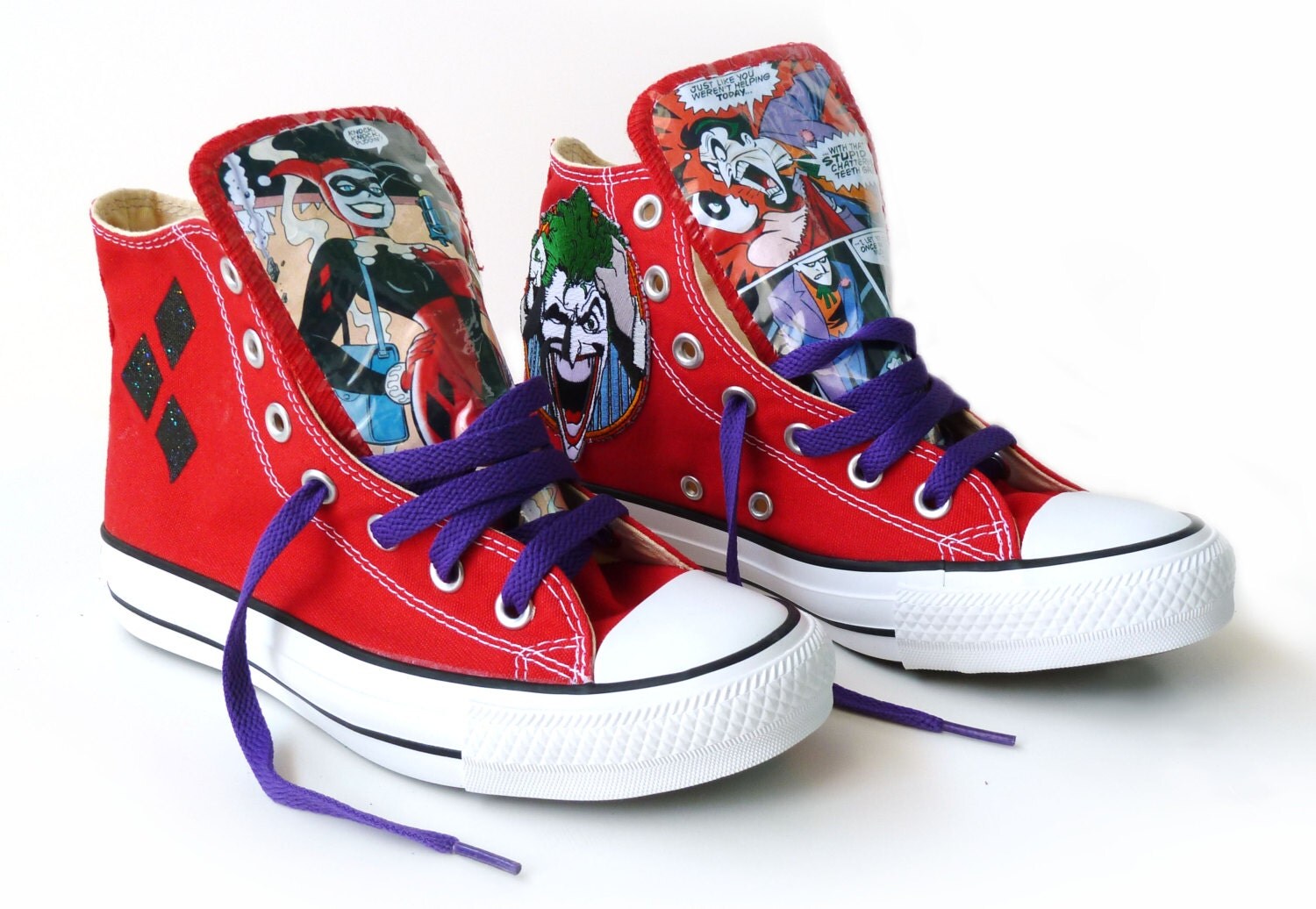 joker and harley quinn converse shoes