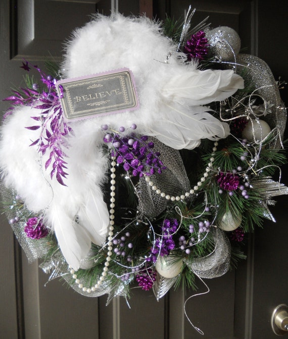 christmas-wreath-holiday-angel-wreath-feather-wings-winter