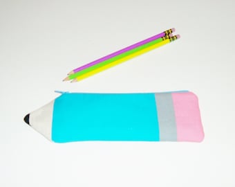 ONE Pencil Shaped Pencil Pouch Teacher Gift by pasqueflower