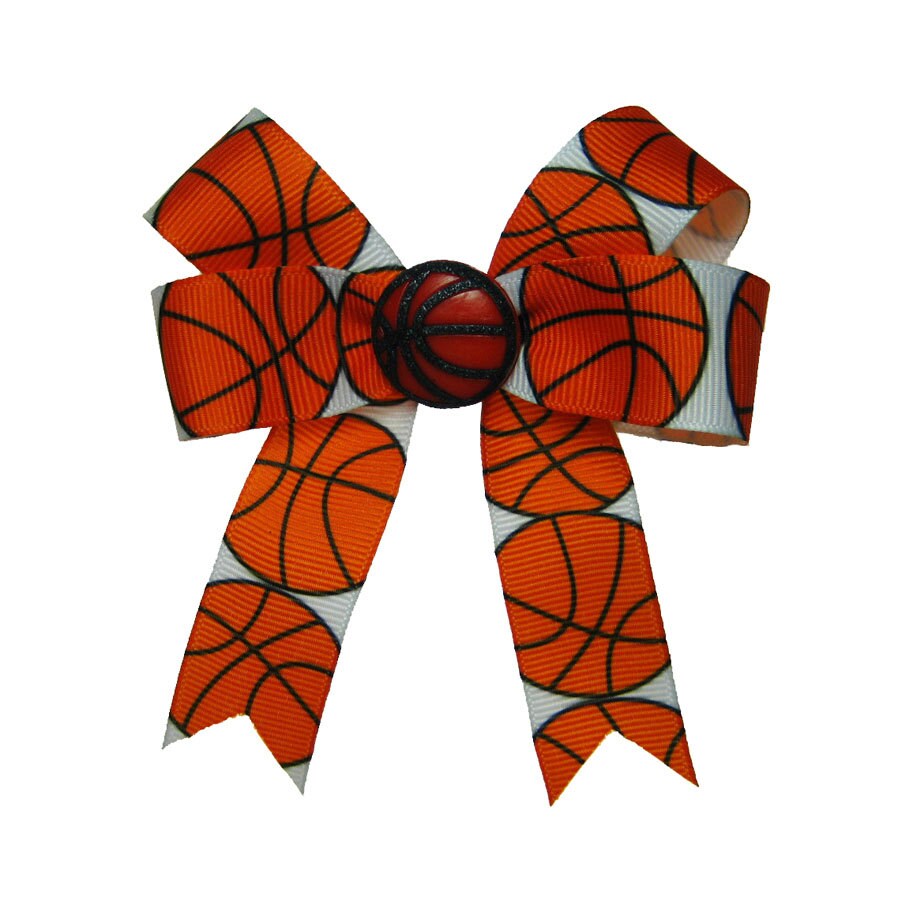 Sparkly Basketball Hair Bow