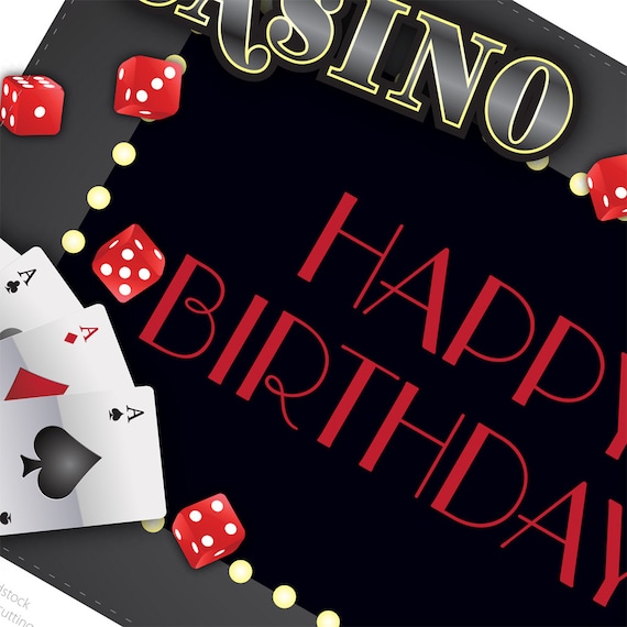 Casino Sign Casino Night . Happy Birthday by BlackCherryPrintable