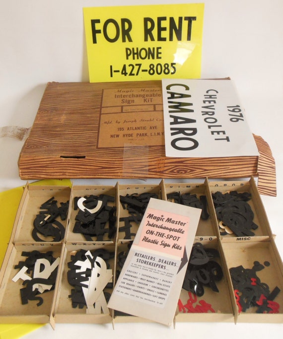 Sign Making Kit Alphabet Letters Vinyl Reusable by LaurasLastDitch