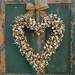 Heart Wreath - Wedding Wreath - Valentine Wreath - Shabby Chic Wreath - Ready to ship