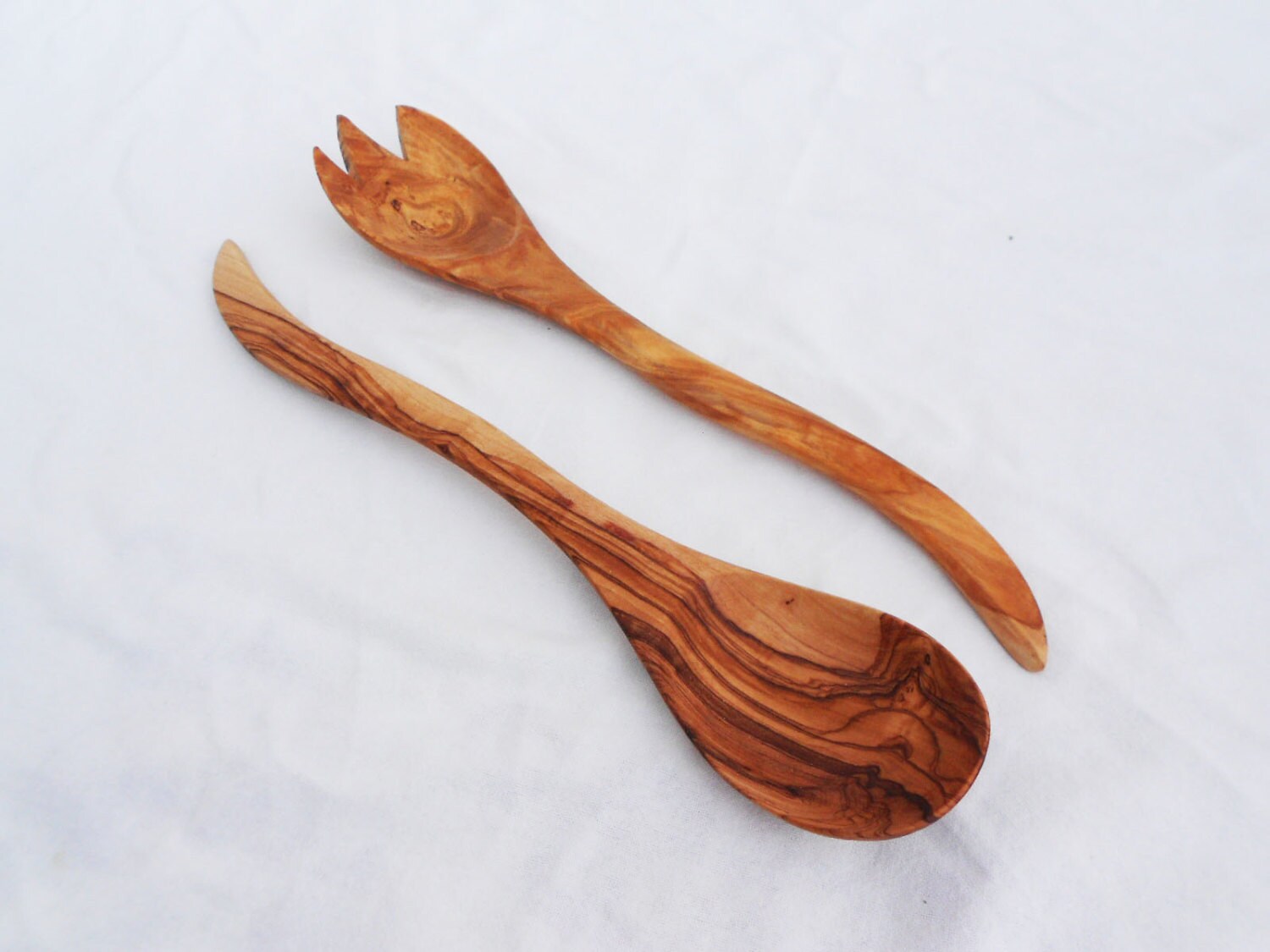 Salad Servers For Kitchen Salad Forks Spoon Long Wood Serving Fork Wooden Mixing