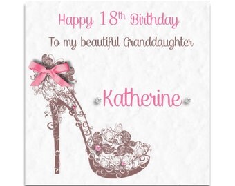 Personalised Girls Ladies 16th 18th 21st 30th Birthday Card - Daughter