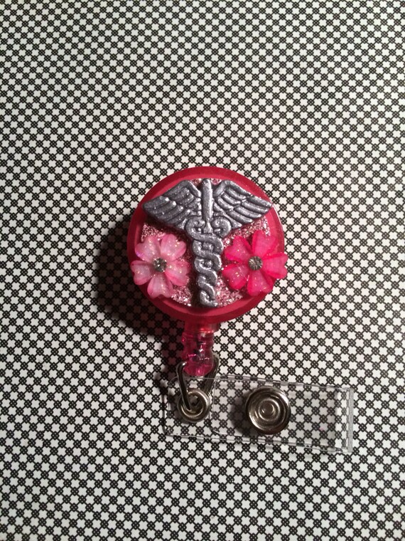 Retractable ID Badge Holder Medical by BadgeButton on Etsy