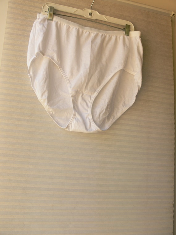 white cotton plus size panties size 11 by grannyclosetjunk