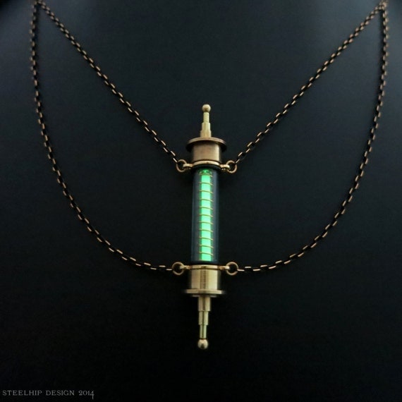 Tritium light Glow in the dark necklace Green glowing