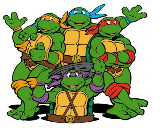 T M Ninja Turtles 8x10 All Color Fab Iron On Transfer