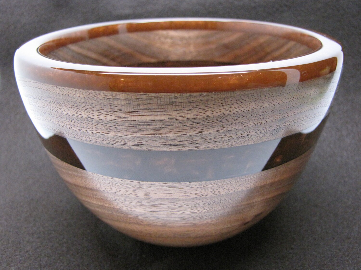 Artistic Handmade Wooden Bowl made of Black Walnut with a
