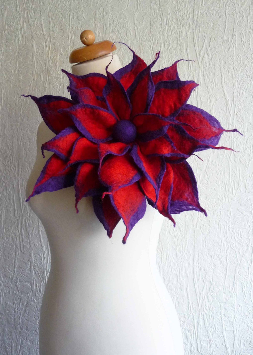 felted flower corsage pin brooch handmade felted wool