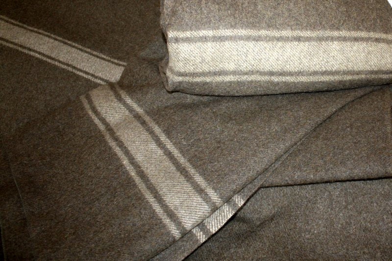 Wool Blanket // Authentic Italian Military Officers Wool
