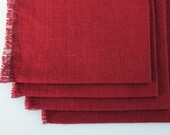 Burgundy Linen Cocktail Napkins...11" Square (Set of 4)