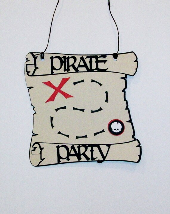 Pirate Treasure Map Door Sign / Centerpeice