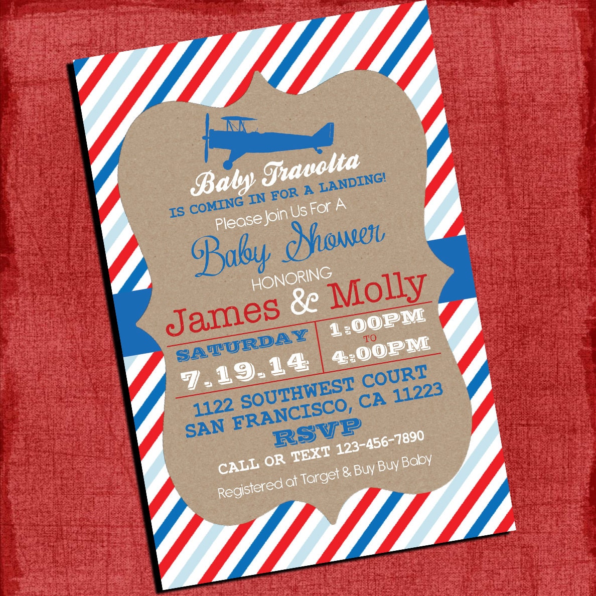 Airplane Themed Invitation 4