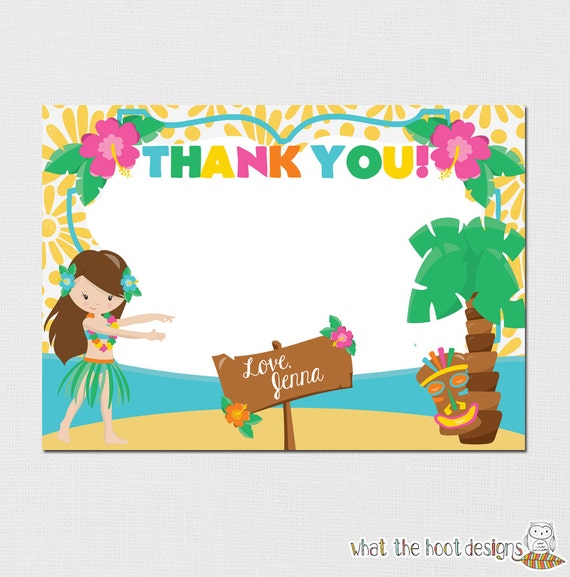 items-similar-to-luau-thank-you-card-luau-birthday-party-luau-pool