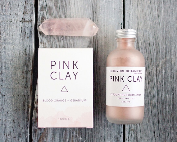 Pink Clay Gift Set. Soap. Facial Mask. Spa Gift Set. Handcrafted. Vegan. 100% Natural.