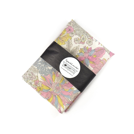 speaklouder - Wedding Mens Pocket Square pink, yellow and grey flowers