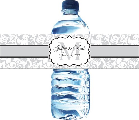 50 Wedding Water Bottle Labels - Waterproof Self Stick Labels Il_570xn