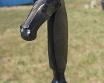 Equestrian Hoof Pick, Horse Head - Hand Forged, Blacksmith Made