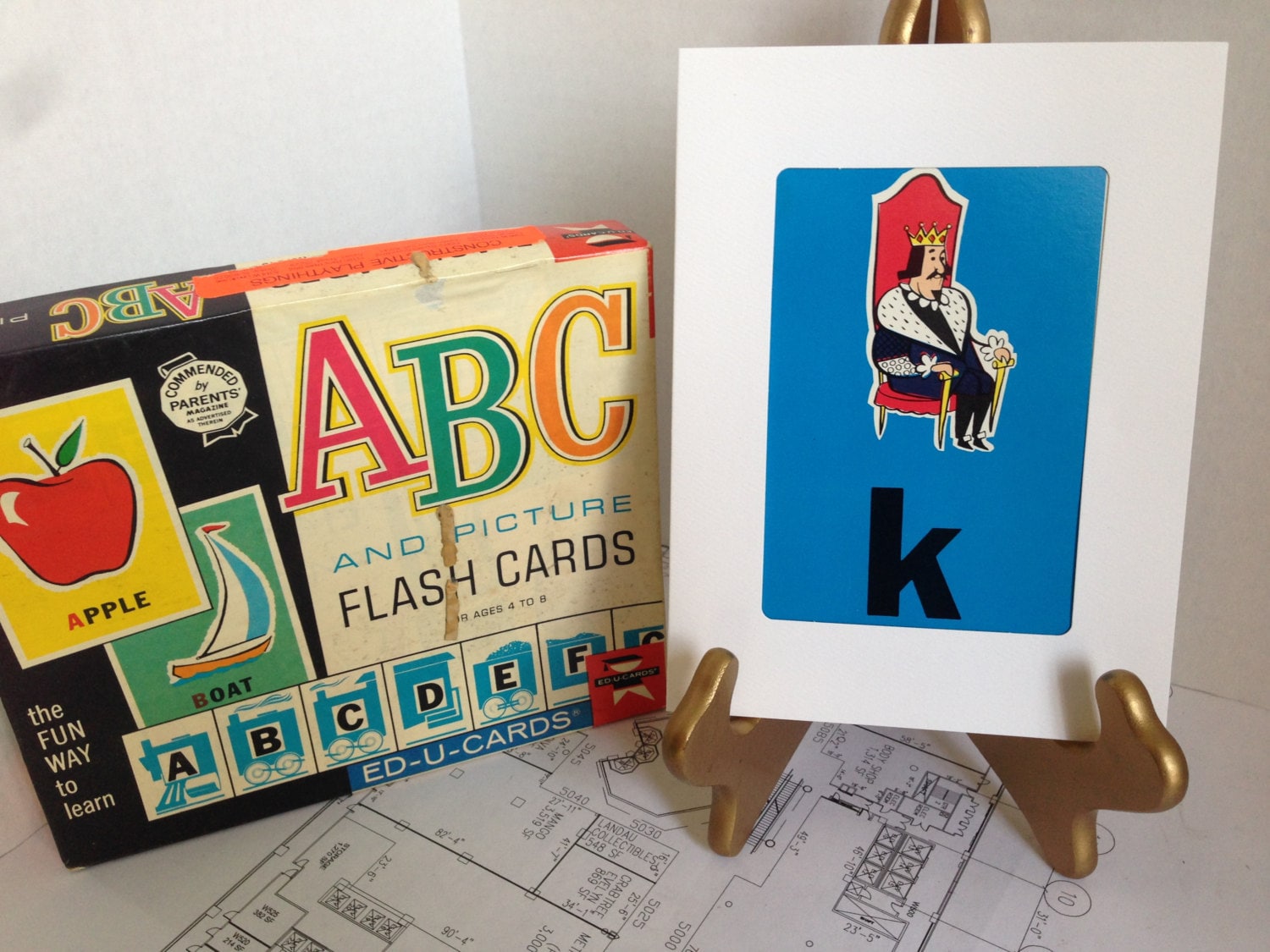 k is for king flashcard fun greeting card blank inside