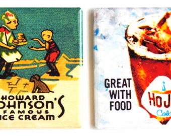Howard Johnson Ice Cream & Soda Fridge Magnet Set